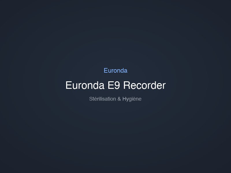 Euronda E9 Recorder