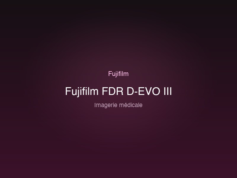 Fujifilm FDR D-EVO III