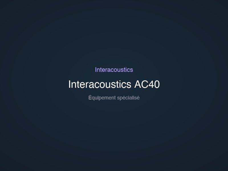 Interacoustics AC40