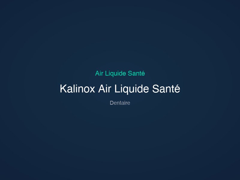Kalinox Air Liquide Santé