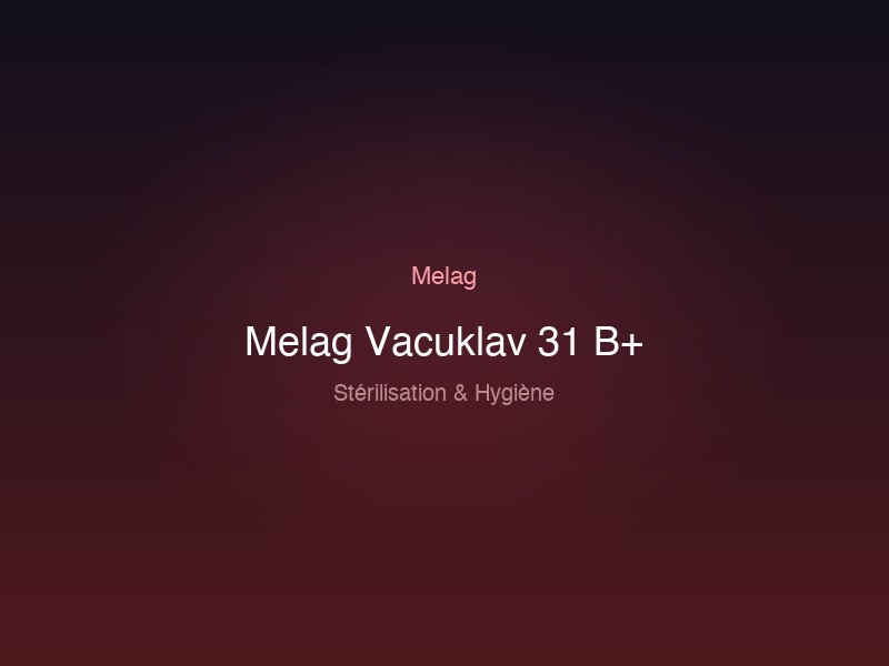 Melag Vacuklav 31 B+