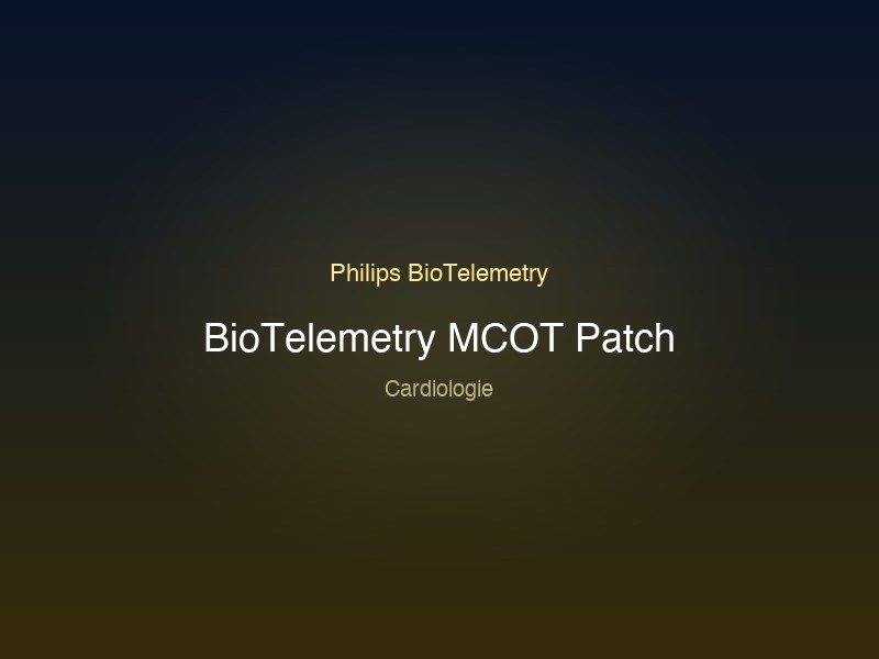 BioTelemetry MCOT Patch
