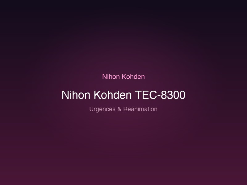 Nihon Kohden TEC-8300