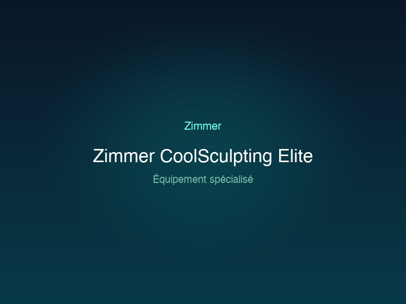 Zimmer CoolSculpting Elite